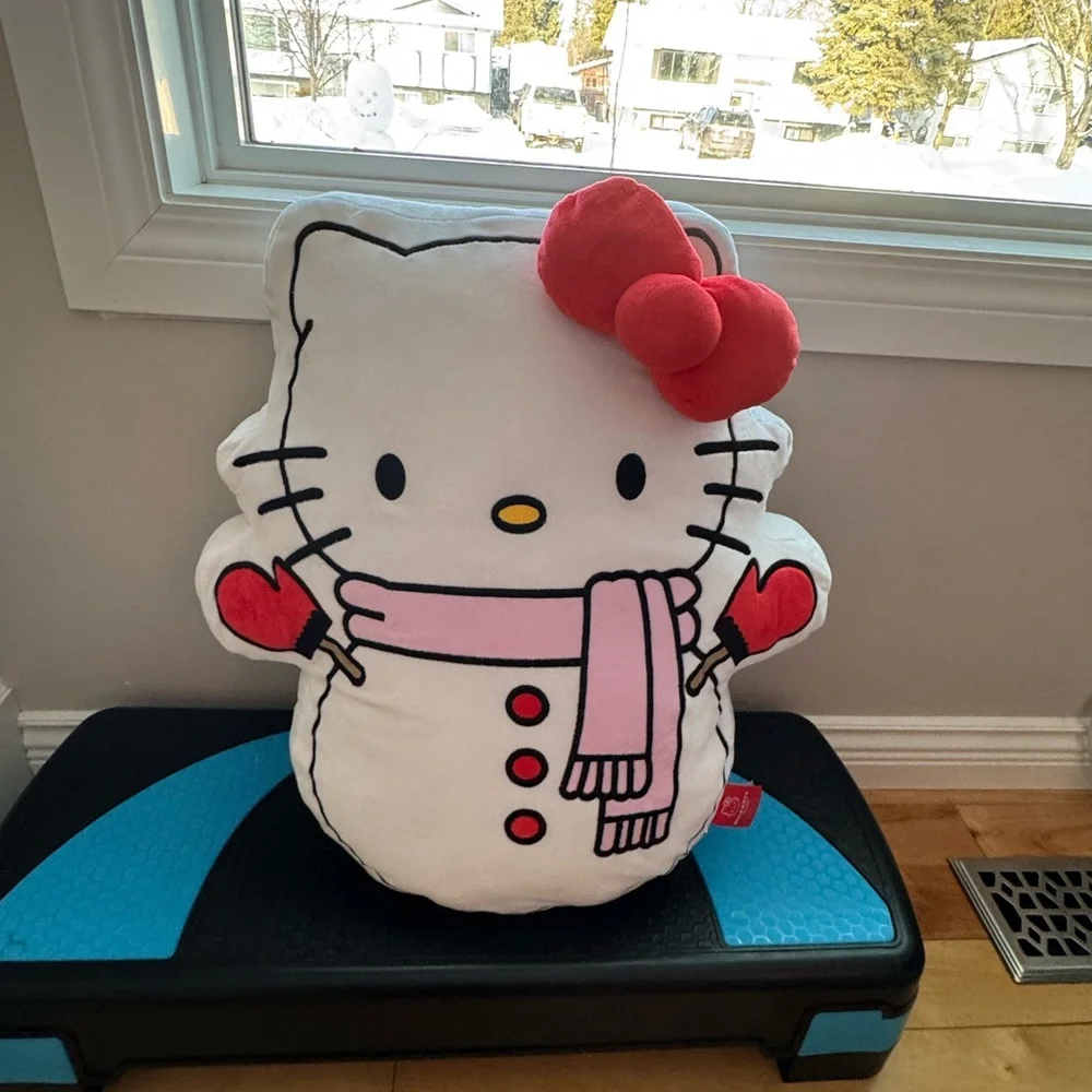 Hello Kitty Winter Snowman Plush Pillow - Picture 3 of 3